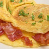 Omelette bacon hyperprotéinée